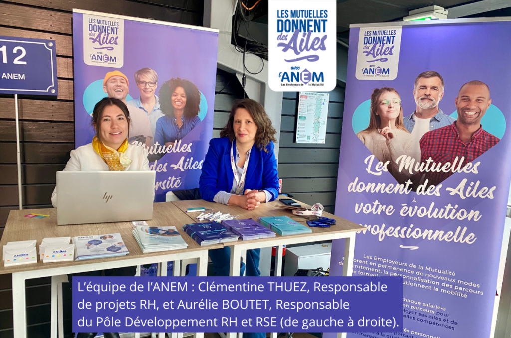 Le stand de l'ANEM lors du salon Générations Reconversion de septembre 2024, à Paris.